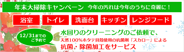 年末大掃除キャンペーン